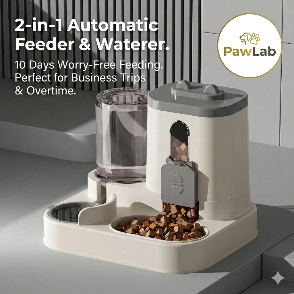 PawLab Gravity Pet Feeder / Water Dispenson Station