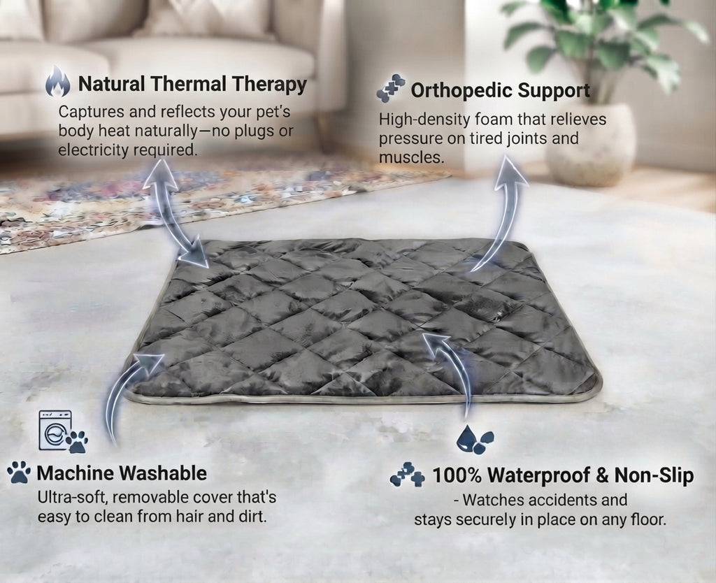 PawLab Orthopedic Self Heating Mat Natural Thermal Therapy for Pets