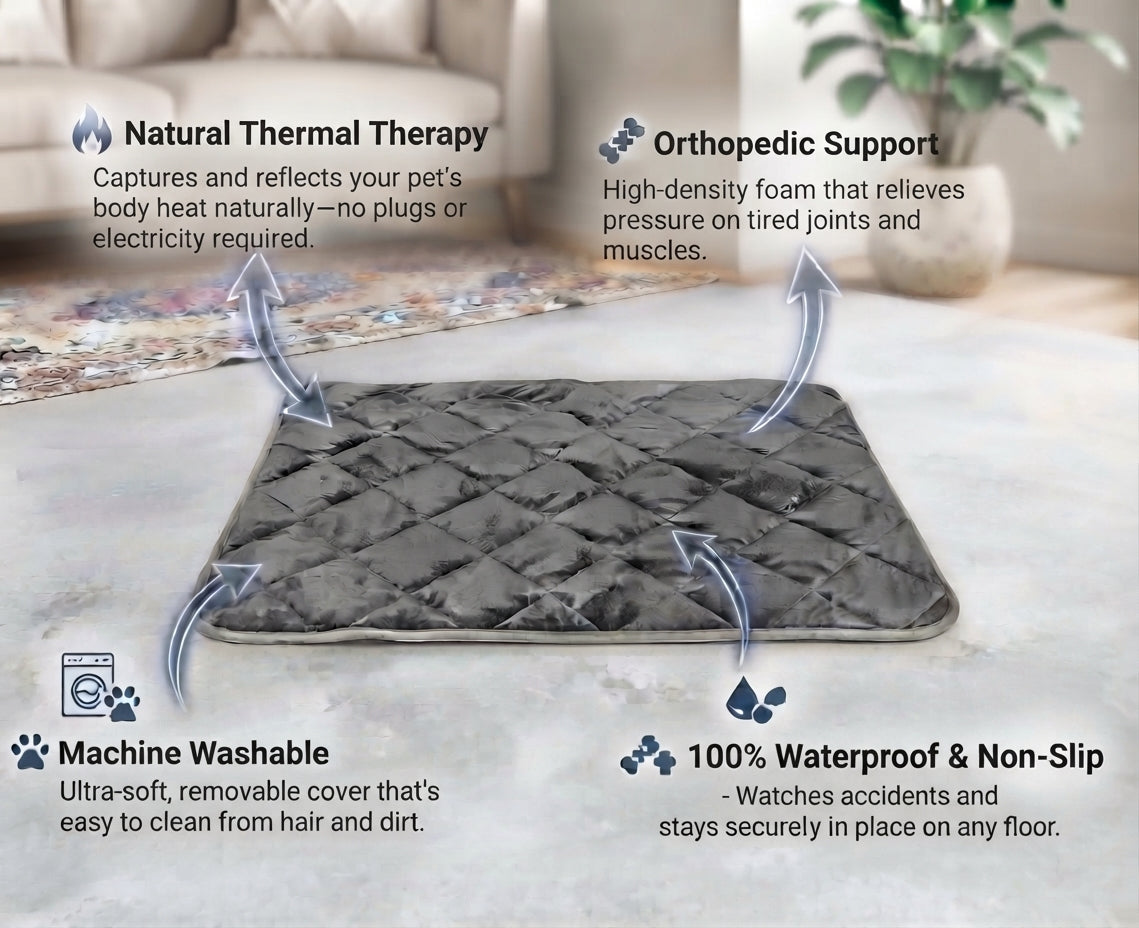 PawLab Orthopedic Self Heating Mat Natural Thermal Therapy for Pets